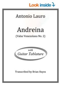 Antonio Lauro, Andreina - Guitar Tablature, Sample