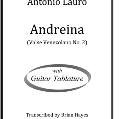 Antonio Lauro, Andreina - Guitar Tablature
