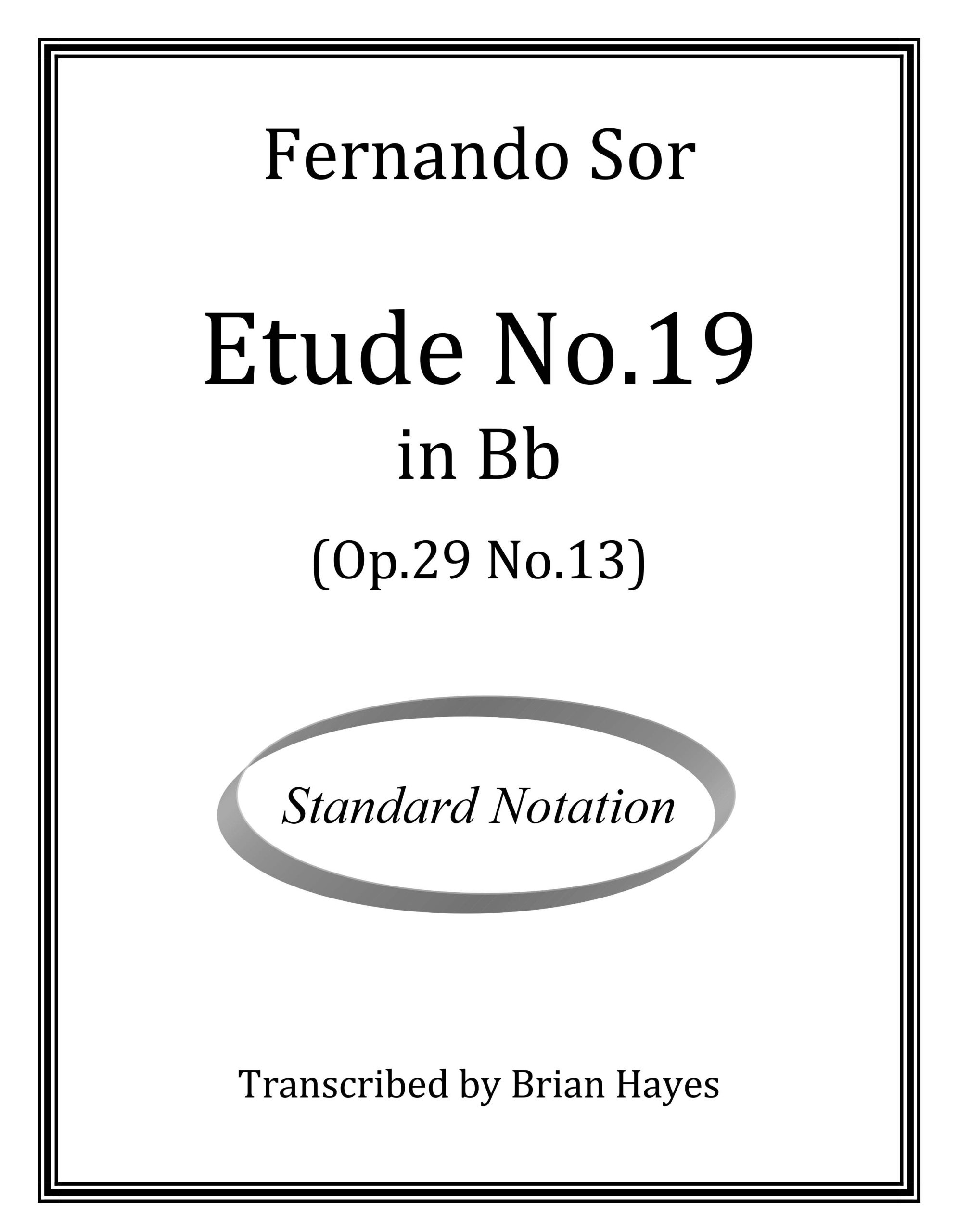 Etude No.19 in B flat (Op. 29. No. 13) (Fernando Sor)