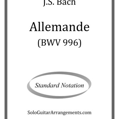 Allemande, BWV 996 (J.S. Bach) – Standard Notation